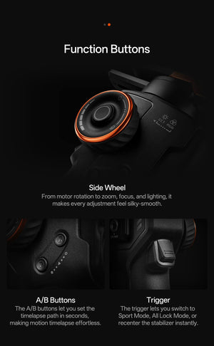Hohem - iSteady MT3 Pro Phone & Camera Gimbal Stabilizer w/ AI Tracking, Detachable Remote for Cameras up to 5.5lbs - Black