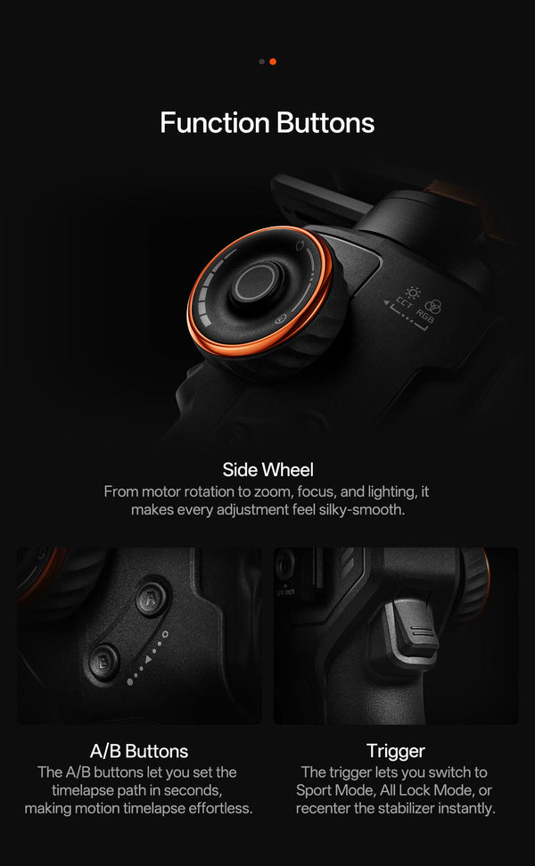 Hohem - iSteady MT3 Pro Phone & Camera Gimbal Stabilizer w/ AI Tracking, Detachable Remote for Cameras up to 5.5lbs - Black