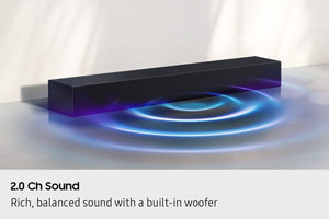 Samsung - B Series 2.0 Ch Soundbar with Built In Woofer HW-B400F/ZA 2025 - Black