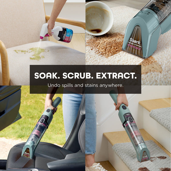 Shark - StainForce Cordless Portable Spot & Stain Cleaner with Dual-Activated Cleaning Solution - HX101 - Hawaiian Gray