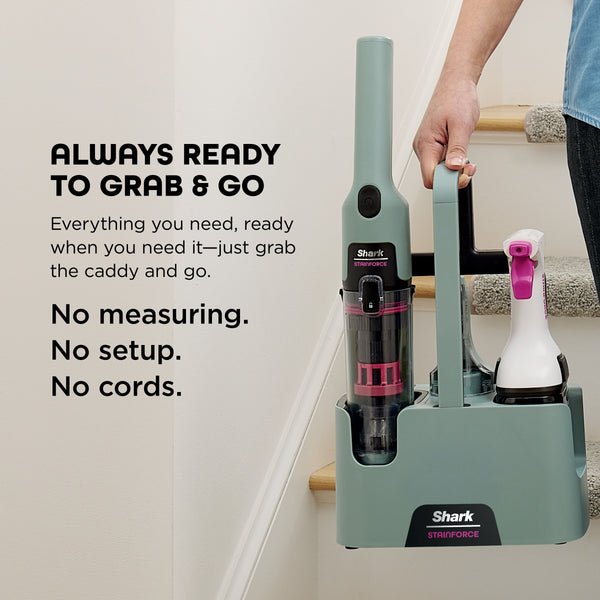 Shark - StainForce Cordless Portable Spot & Stain Cleaner with Dual-Activated Cleaning Solution - HX101 - Hawaiian Gray