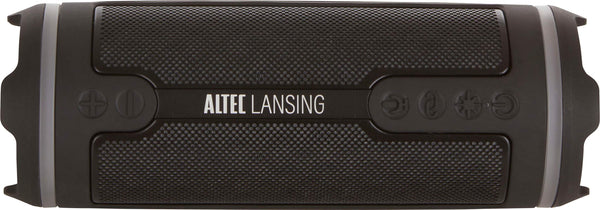 Altec Lansing - Bluetooth HydraMotion 2.0 EverythingProof Portable Speaker with LED Lights - Black/Gray