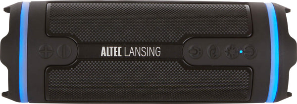 Altec Lansing - Bluetooth HydraMotion 2.0 EverythingProof Portable Speaker with LED Lights - Black/Gray