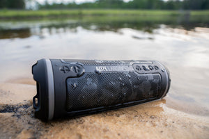 Altec Lansing - Bluetooth HydraMotion 2.0 EverythingProof Portable Speaker with LED Lights - Black/Gray