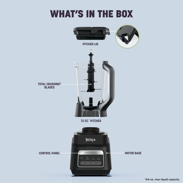 Ninja - TotalCrush Professional Blender with Auto-iQ - Velvet Tide