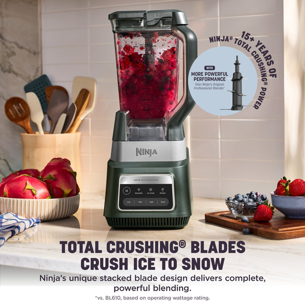 Ninja - TotalCrush Professional Blender & Bullet Cup Duo with Auto-iQ - Dark Silver