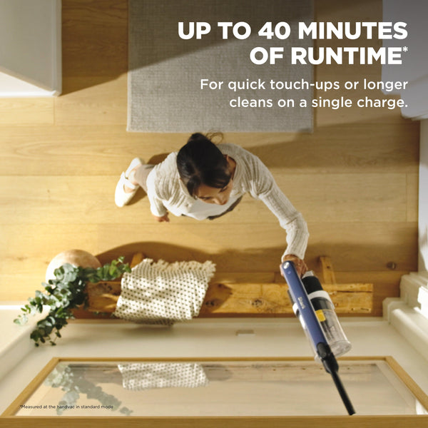 Shark - Cordless Pet, Cordless Stick vacuum with XL Dust Cup and LED Headlights, up to 40 min Runtime - Moonlight Blue