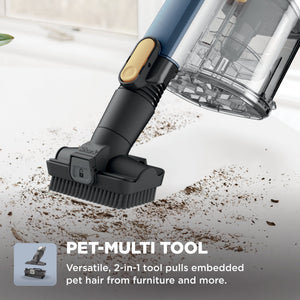 Shark - Cordless Pet, Cordless Stick vacuum with XL Dust Cup and LED Headlights, up to 40 min Runtime - Moonlight Blue