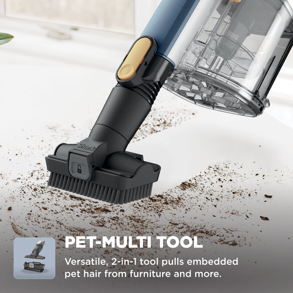 Shark - Cordless Pet, Cordless Stick vacuum with XL Dust Cup and LED Headlights, up to 40 min Runtime - Moonlight Blue