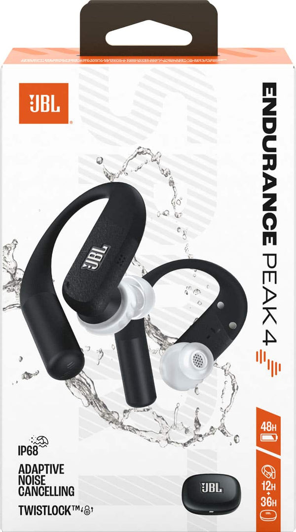 JBL - Endurance Peak 4 - True Wireless Bluetooth Noise Cancelling Sport In-Ear Earbuds - 2025 - Purple