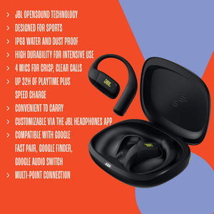 JBL - Endurance Zone - TRUE Wireless Bluethooth Open-ear Sport headphones - 2025 - Black