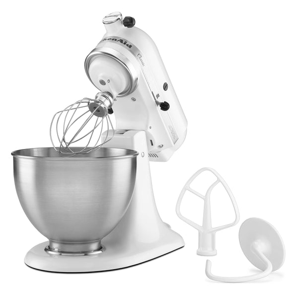 KitchenAid - Classic Series 4.5 Quart Tilt-Head Stand Mixer - K45SSWH - White