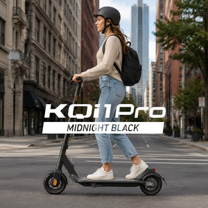 NIU - KQi1 Pro Foldable Electric Kick Scooter w/ 18 mi Max Range & 15.5 mph Max Speed - Midnight Black