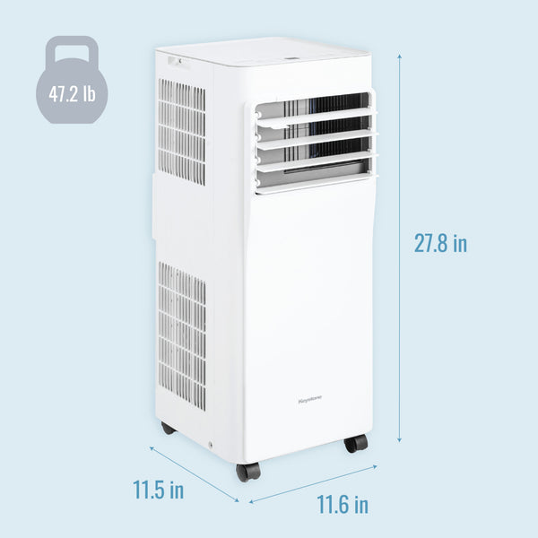 Keystone - 8,500 BTU ASHRAE/5,000 BTU DOE Portable Air Conditioner with Remote - White