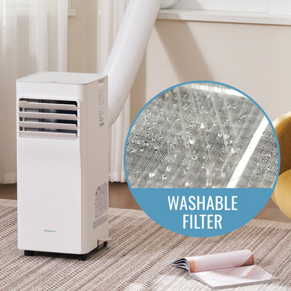Keystone - 8,500 BTU ASHRAE/5,000 BTU DOE Portable Air Conditioner with Remote - White