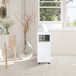 Keystone - 8,500 BTU ASHRAE/5,000 BTU DOE Portable Air Conditioner with Remote - White