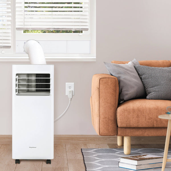 Keystone - 8,500 BTU ASHRAE/5,000 BTU DOE Portable Air Conditioner with Remote - White