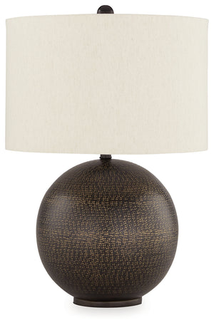 Hambell - Metal Table Lamp - Black / Gold Finish