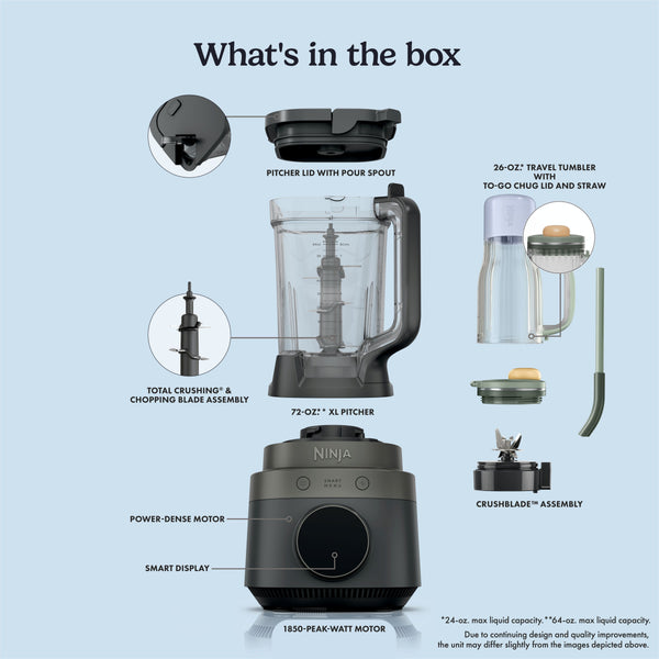 CrushBOSS Intelligent Blender Duo With Ninja BlendBOSS Tumbler - Onyx