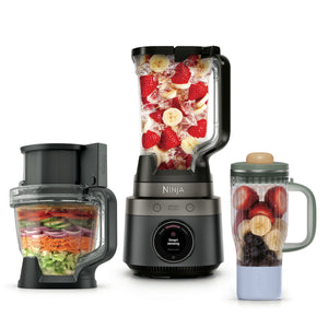 Ninja - CrushBOSS Intelligent 3-in-1 Blender, Tumbler, & Food Processor Combo - Onyx