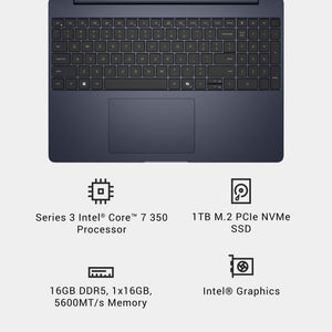 Dell - 15.3" 2K Touchscreen Laptop - Intel Core 7 Series 3 2026 - 16GB Memory - 1TB Storage - Celestial Blue