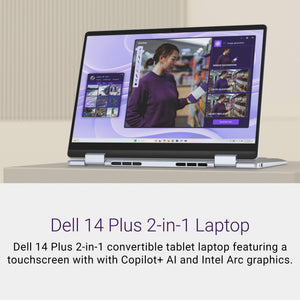 Dell - Plus 14" 2K 2-in-1 Laptop - Intel Core Ultra 7 Series 2 256V 2026 - 16GB Memory - 512GB Storage - Copilot+ PC - Ice Blue
