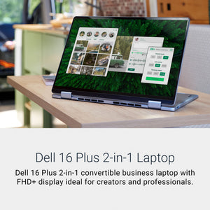 Dell - Plus 16" 2K 2-in-1 Touchscreen Laptop - Intel Core Ultra 7 Series 2 256V 2024 - 16GB Memory - 1TB Storage - Copilot+ PC - Ice Blue