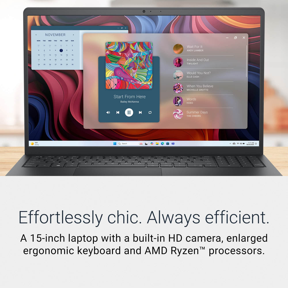 Dell - 15.6" 2K Touchscreen Laptop - AMD Ryzen 7 7000 Series-7730U 2023 - 16GB Memory - 512GB Storage - Carbon Black