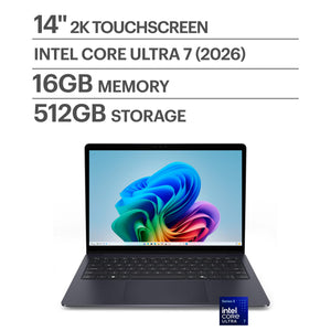 Dell - 14S - 14" 2K Touchscreen Laptop - Intel Core Ultra 7 355 2026 - 16GB Memory - 512GB Storage - Copilot+ PC - Celestial Blue