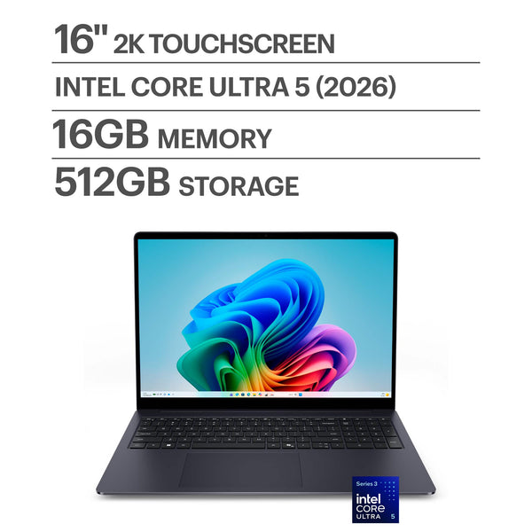 Dell - 16S - 16" 2K Touchscreen Laptop - Intel Core Ultra 5 322 2026 - 16GB Memory - 512GB Storage - Copilot+ PC - Celestial Blue