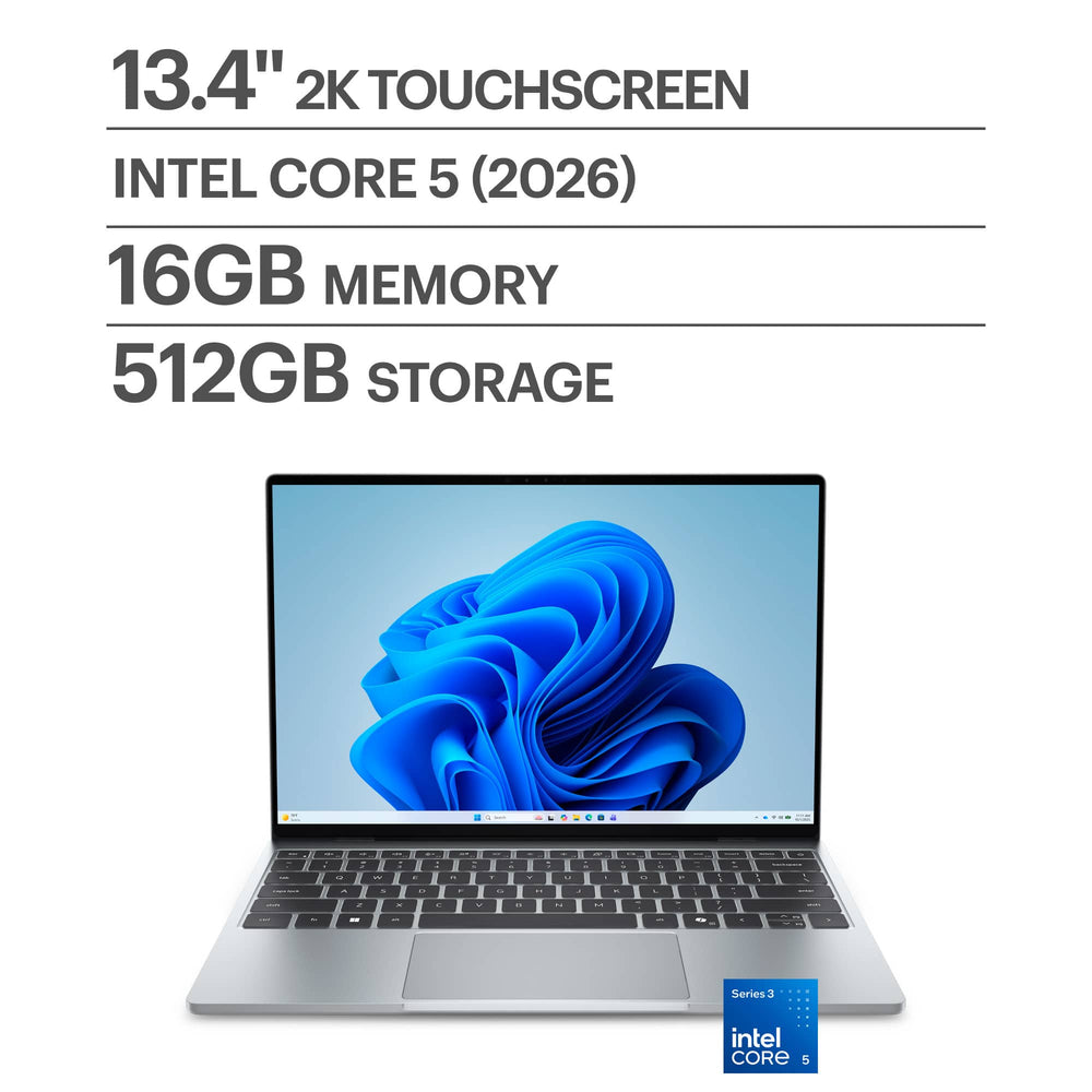 Dell - XPS 13.4" 3K Touchscreen Laptop - Intel Core 5 Series 3 320 2026 - 16GB Memory - 512GB Storage - Sky
