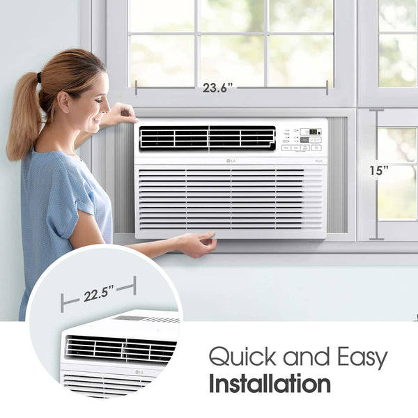 LG - 550 Sq. Ft. 12,000 BTU Window Air Conditioner - White