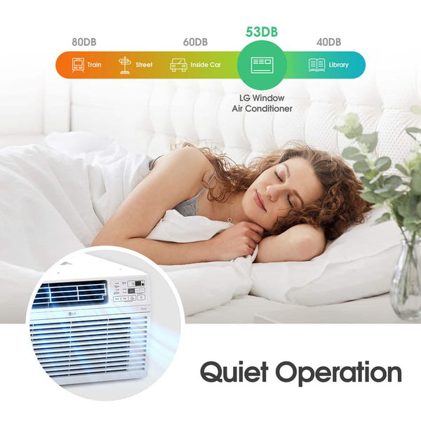 LG - 550 Sq. Ft. 12,000 BTU Window Air Conditioner - White