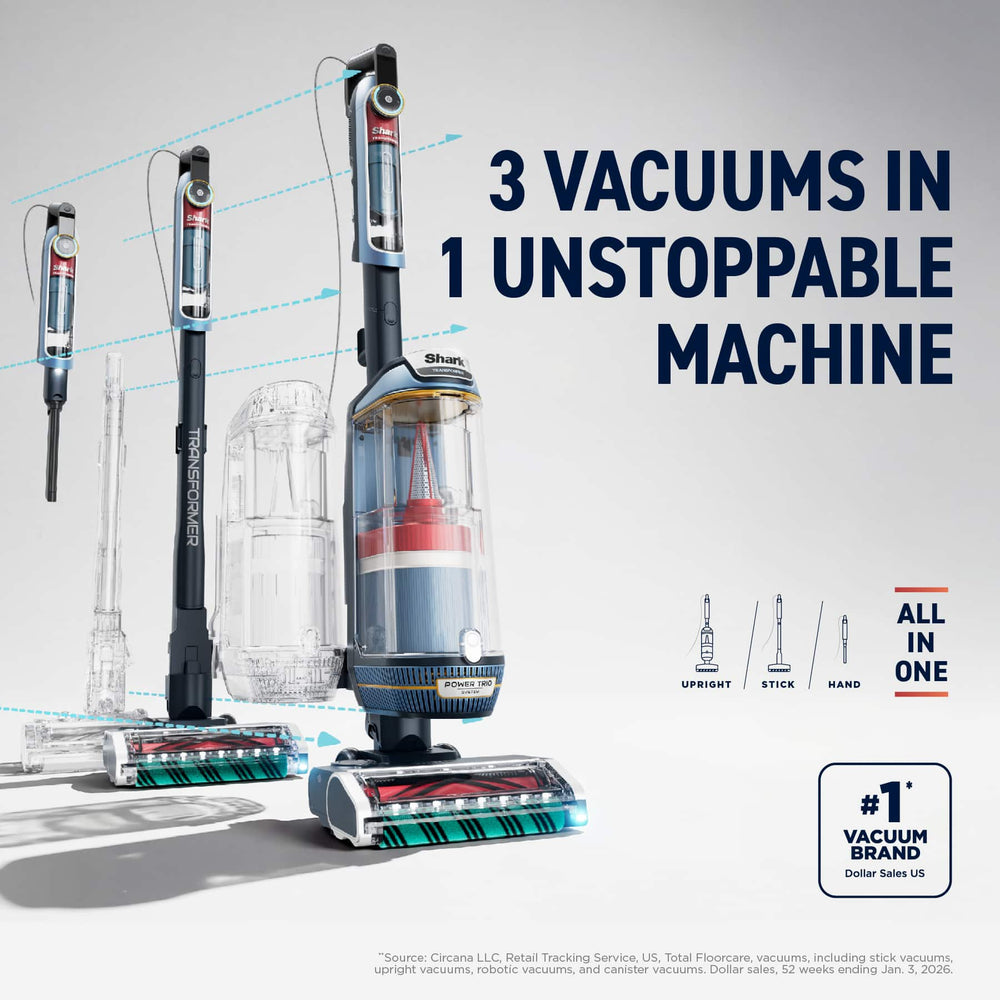 Shark - PowerDetect Transformer Upright Vacuum With DuoClean Detect, Reveal Technology and Self-Cleaning Brushroll - Chimera