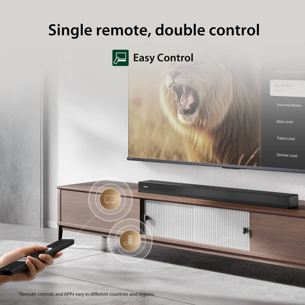 Toshiba - M510WR 5.1 Channel Soundbar with Wireless Subwoofer, Dolby Atmos, DTS:X - Black