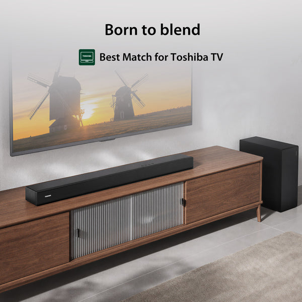 Toshiba - M510WR 5.1 Channel Soundbar with Wireless Subwoofer, Dolby Atmos, DTS:X - Black