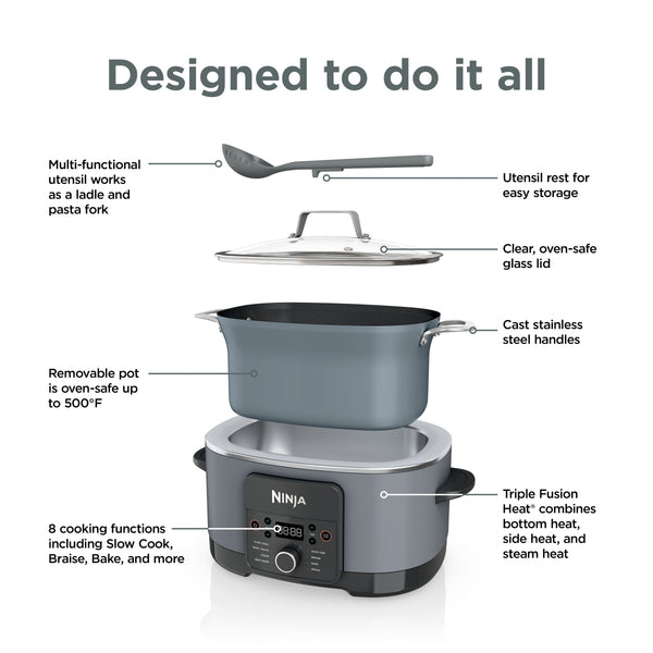 Ninja - Foodi PossibleCooker PRO, 8.5qt Multi-Cooker - Stone Purple