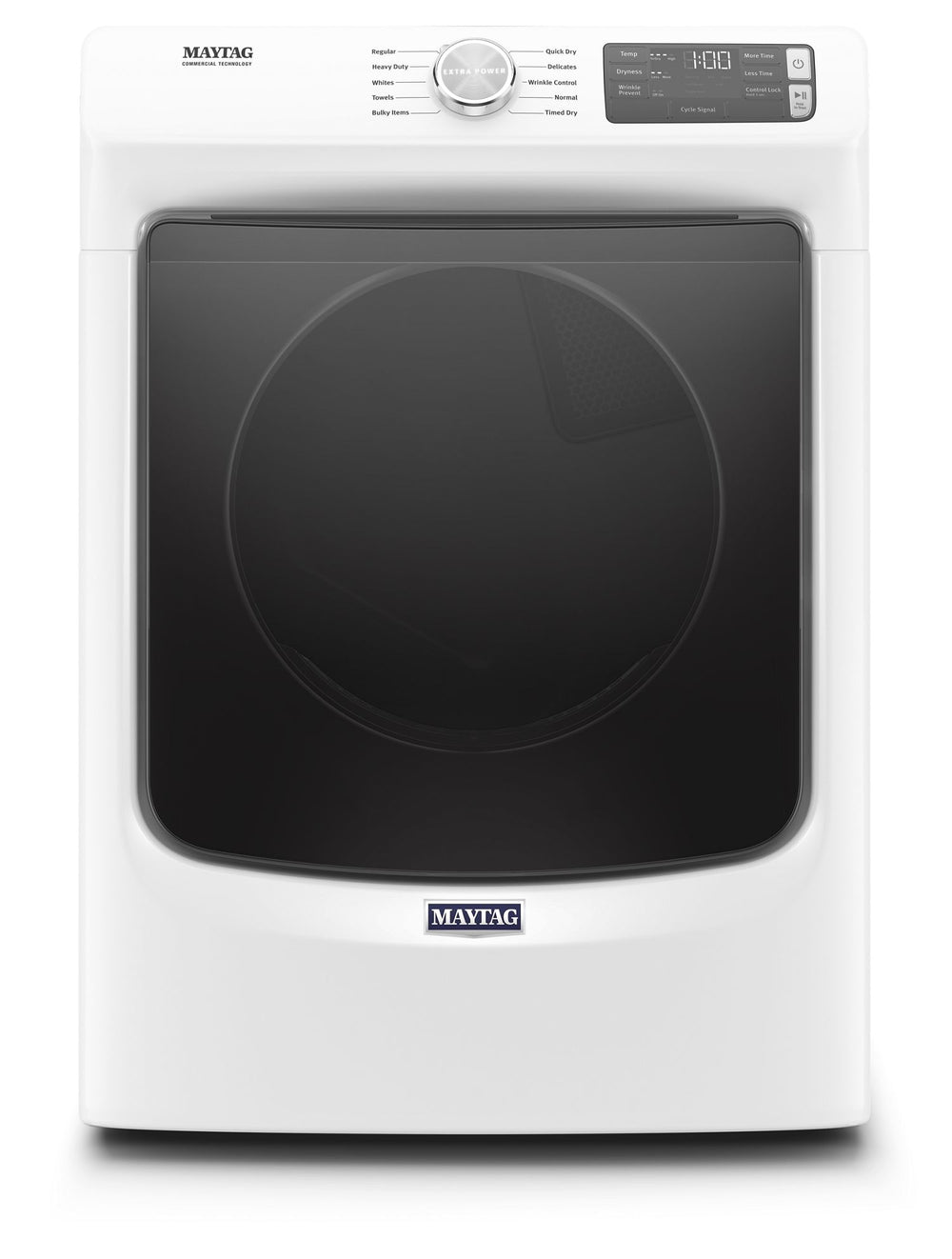 Maytag - Front Load Electric Dryer with Extra Power and Quick Dry cycle - 7.3 cu. ft. #white