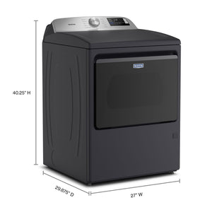 7.4 Cu. Ft. Top Load Electric Dryer with Extra Power and Advanced Moisture Sensing #midnightsteel