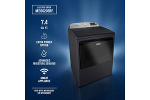 7.4 Cu. Ft. Top Load Electric Dryer with Extra Power and Advanced Moisture Sensing #midnightsteel
