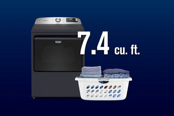 7.4 Cu. Ft. Top Load Electric Dryer with Extra Power and Advanced Moisture Sensing #midnightsteel