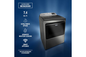 7.4 Cu. Ft. Top Load Electric Dryer with Extra Power and Advanced Moisture Sensing #classicsilver