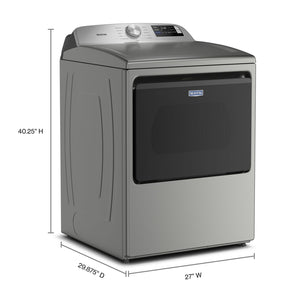 7.4 Cu. Ft. Top Load Electric Dryer with Extra Power and Advanced Moisture Sensing #classicsilver
