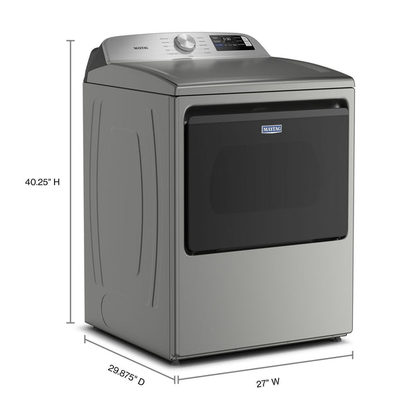 7.4 Cu. Ft. Top Load Electric Dryer with Extra Power and Advanced Moisture Sensing #classicsilver