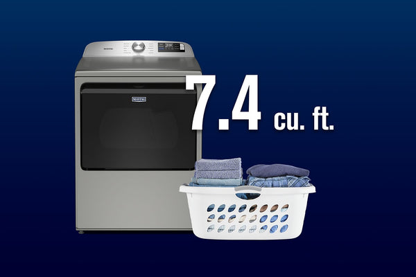 7.4 Cu. Ft. Top Load Electric Dryer with Extra Power and Advanced Moisture Sensing #classicsilver