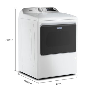7.4 Cu. Ft. Top Load Electric Dryer with Extra Power and Advanced Moisture Sensing #white