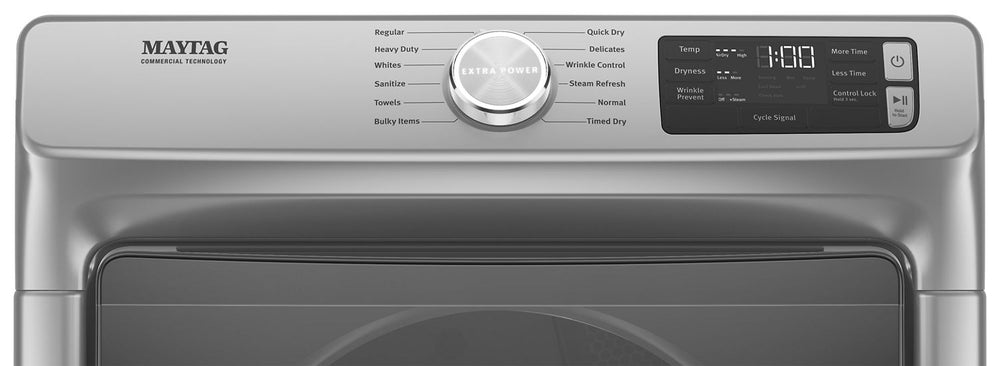 Maytag - Front Load Electric Dryer with Extra Power and Quick Dry Cycle - 7.3 cu. ft.