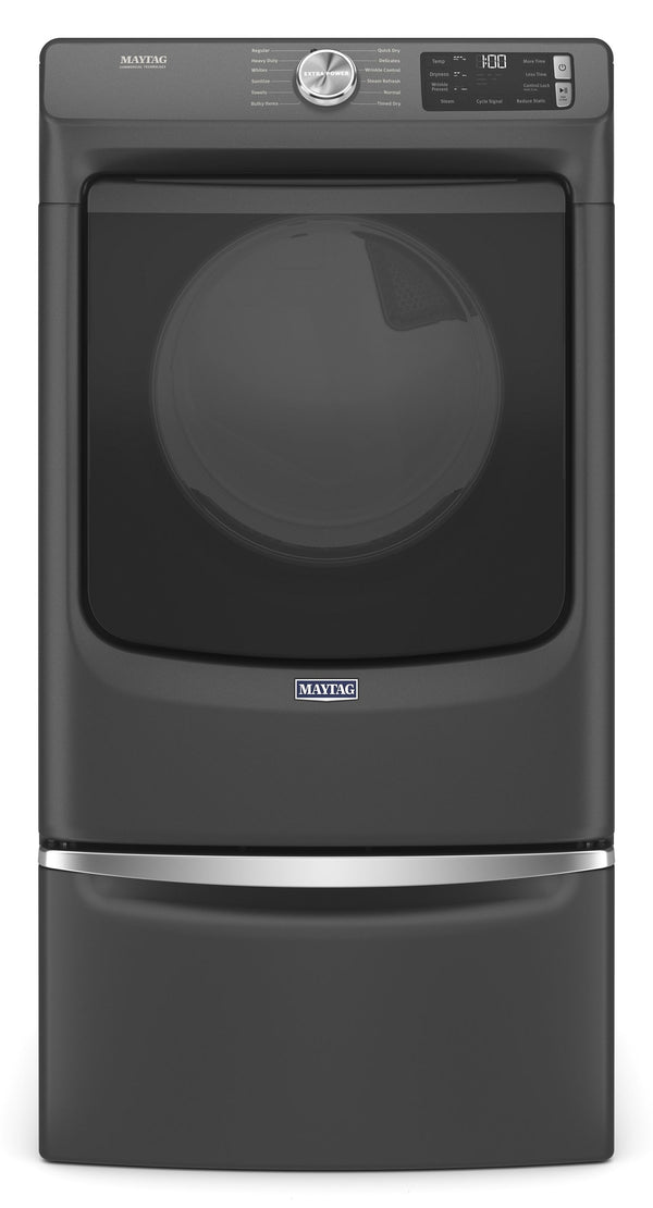 Maytag - Front Load Electric Dryer with Extra Power and Quick Dry Cycle - 7.3 cu. ft. #volcanoblack