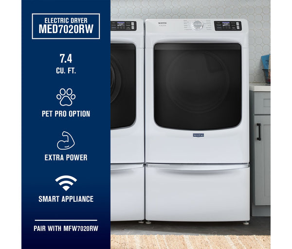 Smart Pet Pro Front Load Electric Dryer - 7.4 CU. FT. #white