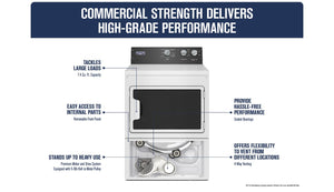 Commercial-Grade Residential Electric Dryer - 7.4 cu. ft.